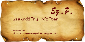Szakmáry Péter névjegykártya