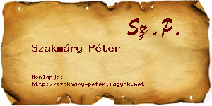 Szakmáry Péter névjegykártya
